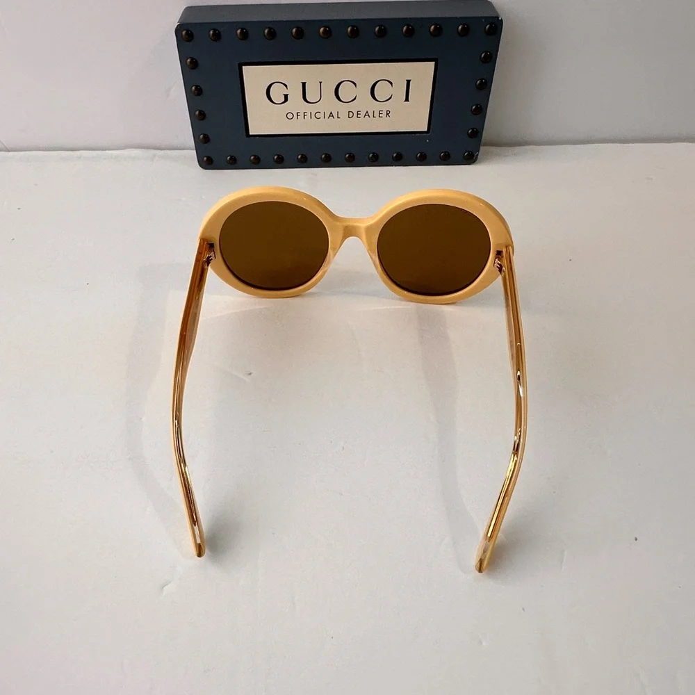 💯 - New Authentic GUCCI GG1081S 004 Round Sunglasses